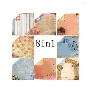 Confezione regalo Kit di scrapbooking fai-da-te Carta da 12 pollici Carta rosa Fiori primaverili Musica Lavoro manuale Sfondo Arte Artigianato