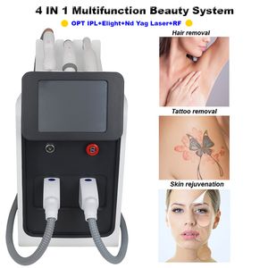 4 IN 1 Multifunktions-Elight-Lasergerät OPT IPL Haarentfernung RF-Hautverjüngung Nd Yag Laser Entfernung Tattoo-Therapiegerät CE-geprüft