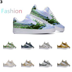 Designer Custom Shoes Running Shoe Men Women Hand Painted Anime Flat Mens Trainers Sports Sneaker Color3