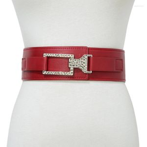 Belts Faux Leather Elastic Double Buckle Fashion Waist For Women Belt 2022 Designer Bg-1383