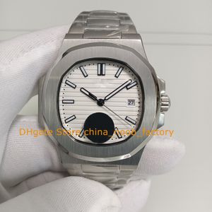 5 Style zegarek zegarków na rękę 40 mm CAL.324 Ruch 5711 Automatyczna białe pokrętło stali nierdzewne Bransoletka przezroczystą zegarki mechaniczne tylnej