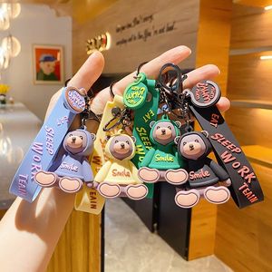 Anime Peripheral Figuren 3d Puppenschlüsselkette Schöne süße Schlüsselkette Anhänger Personalisierte Kapuze -Sweatshirt Bären Cartoon süße Schlüsselanhänger -Bag -Anhänger Dekorationen Dekorationen