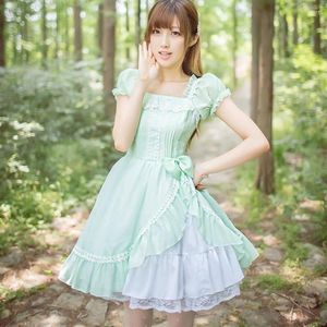 Lässige Kleider Japanische Rüschennähte Royal Fairy Tale Weiche Schwester Prinzessin LOLITA Kleid Original Chiffon Sommer Niedlich W274 Dropship