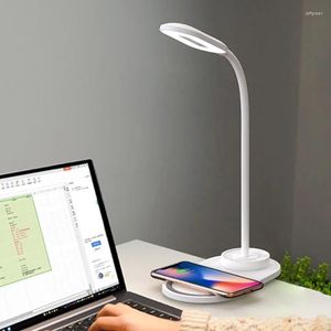 Masa lambaları LED masa lambası 3 renk basamaksız Demsiz dokunmatik katlanabilir başucu okuma göz koruma gecesi ışığı usb ücret