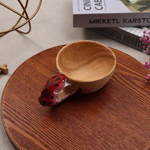 Tazze 15 stili Tazza per acqua in legno per animali intagliata a mano Simulazione unica che beve decorazione per esterni