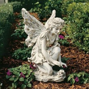 Decorazioni da giardino Fata Statua Farfalla Scultura all'aperto Cortile Art Déco Angelo Decorazione Turek