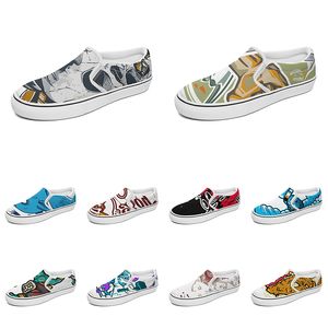 Shoes Men On Custom Canvas Slip Anime Women Cartoon Animal Design Diy Word Black White Blue Red Outdoor Mens Trainer Wo Carto S S Cd s