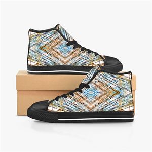 GAI DIY Sapatos Personalizados Masculino Clássico Lona Alta Corte Skate Casual Impressão UV Preto Mulheres Tênis Esportivos À Prova D 'Água Moda Ao Ar Livre Aceitar Personalização