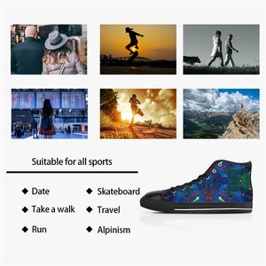 Sneakers Men casual shoesCustom Shoes Designer Canvas Women Fashion Black Orange Mid Cut Breathable Walking Jogging Color45520130