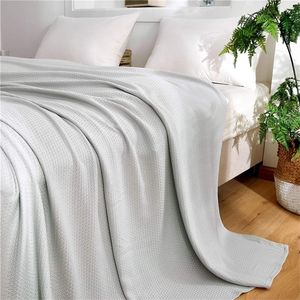 Blanket Summer Cooling Bamboo Fiber Thin Breathable Throw For Bed Sofa Travel Plaid Air Condition Quilt Baby Adult 221116