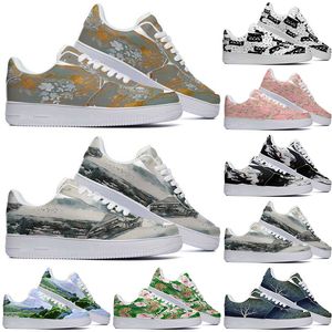 Designer Sapatos personalizados sapatos casuais homens mulheres pintados à mão Anime Moda Mens treinadores esportores de tênis color129