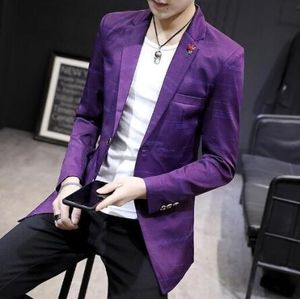 Męskie garnitury Blazers Mens Kurtka Slim Fit Casual Suit Trend Płaszcz Blazer Top 221117