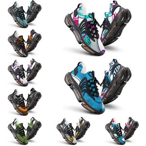 Elastic Running Shoes Custom Shoes Men Women DIY White Black Green Yellow Red Blue Mens Trainer Outdoor Sneakers Size 38-46 color148