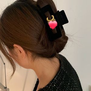 Braçadeira de cabelo de design francês médio garra para mulheres clipe de mandíbula em forma de flor