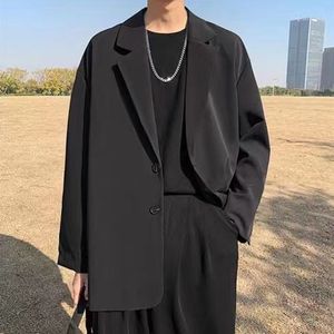 Erkek Takım Elbise Blazers Emo Streetwear Kore Moda Gevşek Ceket Palto Büyük Boy Üstleri Ceket Ceketler Blazer Erkek Erkekler Için Alt Giyim 221.117