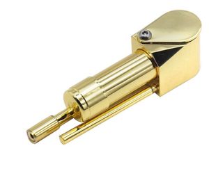 Pipa da fumo in metallo Mini tubi in ottone dorato Pipa ad acqua portatile rimovibile per fumo