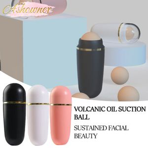 Face Oil Absorbing Roller Natural Volcanic Stone Massage Body Stick Makeup Face Skin Care Tool Facial Pores Cleaning Rollers 305
