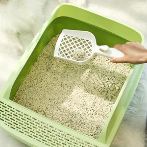 Other Cat Supplies Plastic Deodorant Toilet Large Cleaning Semi Closed Green High Quality Toilette Pour Litter Box Furniture EI50CT
