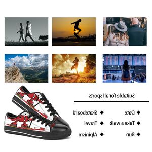 Uomo Donna Scarpe personalizzate fai-da-te Scarpe basse in tela Skateboard Triple nero Personalizzazione Stampa UV Sneakers sportive Kele189