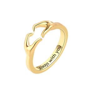 Romantische Hände Als Herz Paar Ring Für Frauen Männer Geometrische Palm Liebe Geste Mode Finger Ringe Hochzeit Schmuck Liebhaber Geschenke