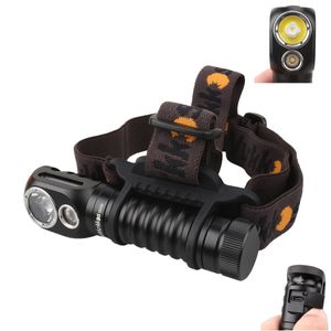 Headlamps HD20 USB C Rechargeable Headlamp 21700 LED light 2000lm Dual LEDs LH351D XPL with Reverse Charge Magnetic Tail 221117