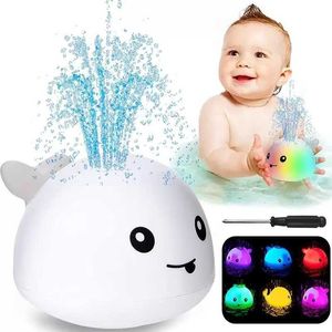 Baby-Badespielzeug, Dinosaurier-Wal, automatisches Sprühwasserspielzeug mit LED-Licht, Sprinkler, Badewanne, Dusche für Kleinkinder, Kinder, Jungen