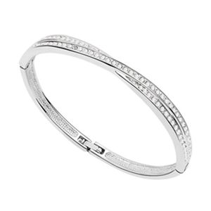 Bracelet Bangles For Women made with Czech Preciosa Crystals 18K White Gold Filled Trendy Charm Jewelry 6826303T