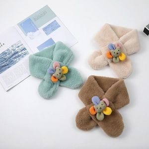 Bandanas Autumn Release Cute Bear Flower Imitation Children s Scarf and Winter Fashion