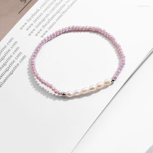 Strand 1 kawałek długości 16 cm Delikatne 2 mm kryształowe koraliki rozciągają bransoletki perłowe dla kobiet biżuteria prezentowa