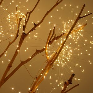 500 LED -snaren DIY Vuurwerk licht snaren Dandelion vorm decor Flash String met 8 modi