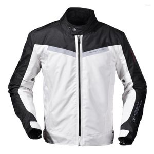 Racing Jackets White Motorcycle Riding Jacket With Removable Protective Pads