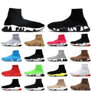 Women Men Designer Sock Shoes Oversized Platform Sneakers Socks Trainers Luxury Knit Casual Ankle Boots White Black Rubber Loafers Speed Trainer Fashion Booties
