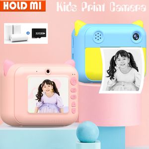 Appareils photo numériques enfants impression instantanée enfants 1080P HD avec filtre Po papier max 32GB enfant jouet à l'anniversaire 221117