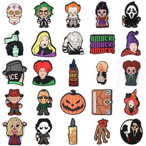 Schuhteile-Zubehör, gruseliger Skelett-Clown, Garten, PVC-Schuhe, Zubehör, Dekorationen, passend für Kinder, Krokodil-Charms, Jibz, bestes Halloween-Weihnachtsgeschenk