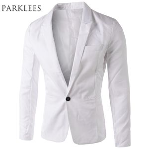 Damen Anzüge Blazer Marke Weiß Männer Ankunft s Slim Fit Jacke Koreanische Stilvolle Single Button Anzug Kostüm Veste Homme 221117