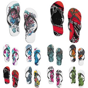 men women custom slippers cartoon design anime diy word black white blue red purple mens colorful trainer 059