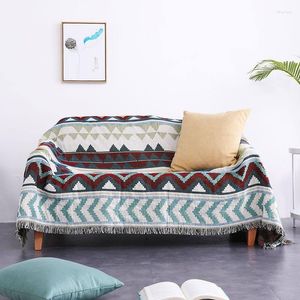 Chair Covers Bohemian Style Sofa Towel Cover Blanket Home Decoration Dust Tassel Braided Line Polyester Fiber Cotton