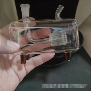Neueste Glasbongs Wasserpfeifen Bubbler mit 4 Fuß Schweinestil Wasserpfeifen Dab Rigs Rauchen Trockenkräuter Rauchzubehör Werkzeuge
