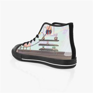 GAI DIY maßgeschneiderte Schuhe für Herren, klassisch, Segeltuch, hoch geschnitten, Skateboard, lässig, UV-Druck, Orange, Damen-Sport-Turnschuhe, wasserdicht, modisch, im Freien, Akzeptieren Sie die Anpassung