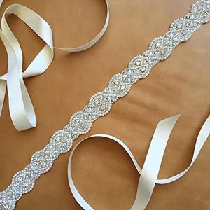 ベルトJlzxsy Pearl Crystal Women's Wedding Sash Bridal Beltsmaid Rhinestone手作りドレス