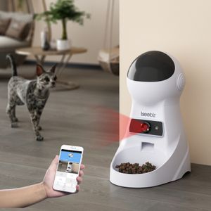 Miski dla psów Podajniki 3L Automatyczna karmnik dla zwierząt inteligentny dozownik żywności dla kotów zegar z kamerą Wsparcie głosowe Kontrola aplikacji Auto Feeding 221114
