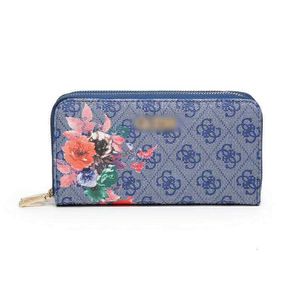 Design Bag 2023 New Guss Double Zipper Wallet Women's Old Flower Hand Silver factory Cheap Wholesale and Retail