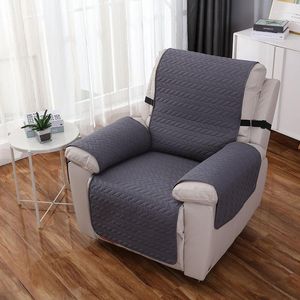 Chair Covers Waterproof Single Sofa Cover Pure Color Recliner Towel Integrated Pet Cushion Non-slip Cloth Protector