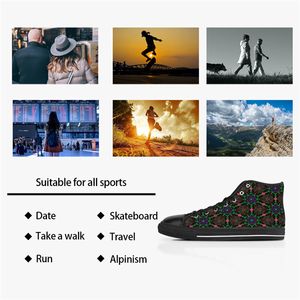 GAI GAI Männer benutzerdefinierte Schuhe Designer Canvas Frauen Sneakers handbemalt bunte Mode Schuh Mid Trainer