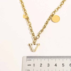 NEW Top-quality Luxury Designer Necklace Choker Pendant Chain 18K Gold Plated Stainless Steel Letter Necklaces Fashion Women Statement Wedding Jewelry Gift