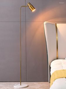 Vloerlampen lamp woonkamer staande slaapkamer leeslicht el bed nachtje gouden metalen marmeren basis spotlight