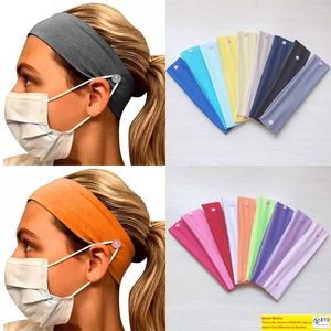 Knopf-Stirnband, das eine Maske trägt, Ohren schützen, elastisches Band, Kopfbedeckung, Gesichtsmaskenhalter