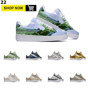 Designer Custom Schuhe Laufschuh M￤nner Frauen handbemalte Anime Flat Herren Trainer Sport Sneakers Color22