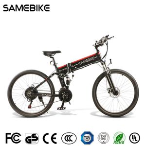 SameBike LO26 26 inch vouwen Smart Momfed Electric Bike Power Assist Electric 48V 350W Motor 104Ah Ebike voor buitenreizen