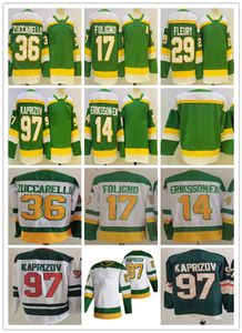 2023 Reverse Retro Hockey Kirill Kaprizov Jersey 29 Marc-Andre Fleury Marcus Foligno Mats Zuccarello Joel Eriksson Wild Blank Tröjor